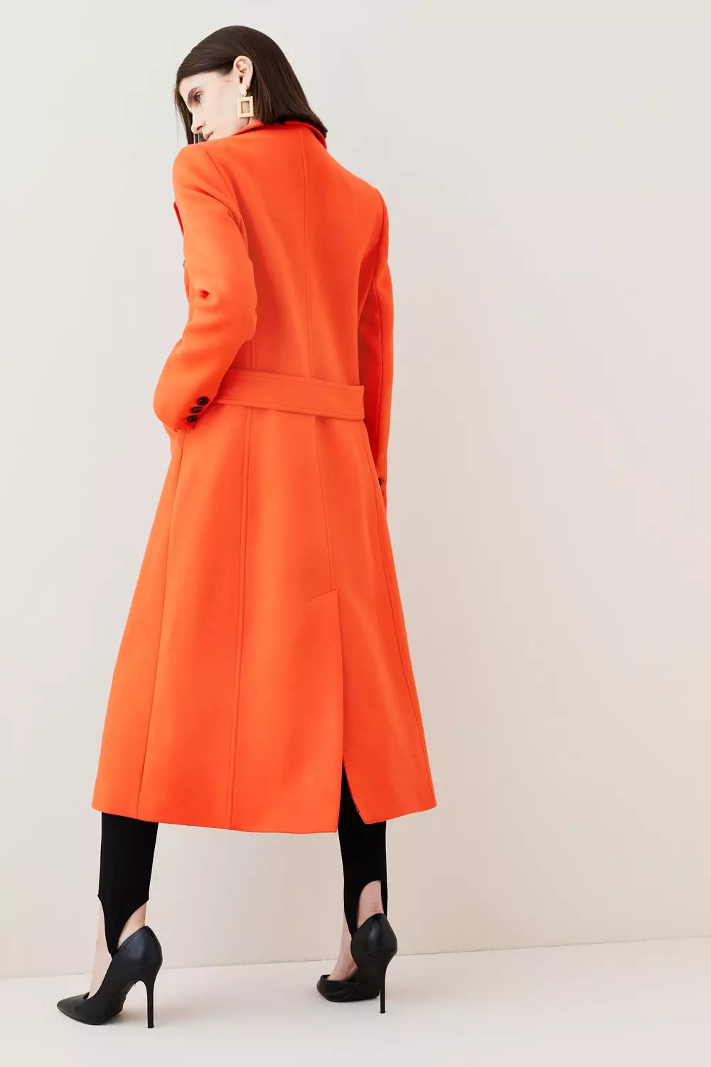 Karen millen red wool coat online